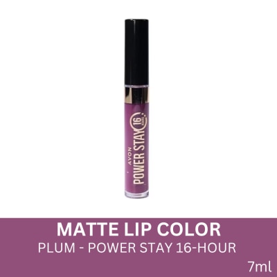 AVON - AVON Power Stay Liquid Lip Power On Plum 6ml