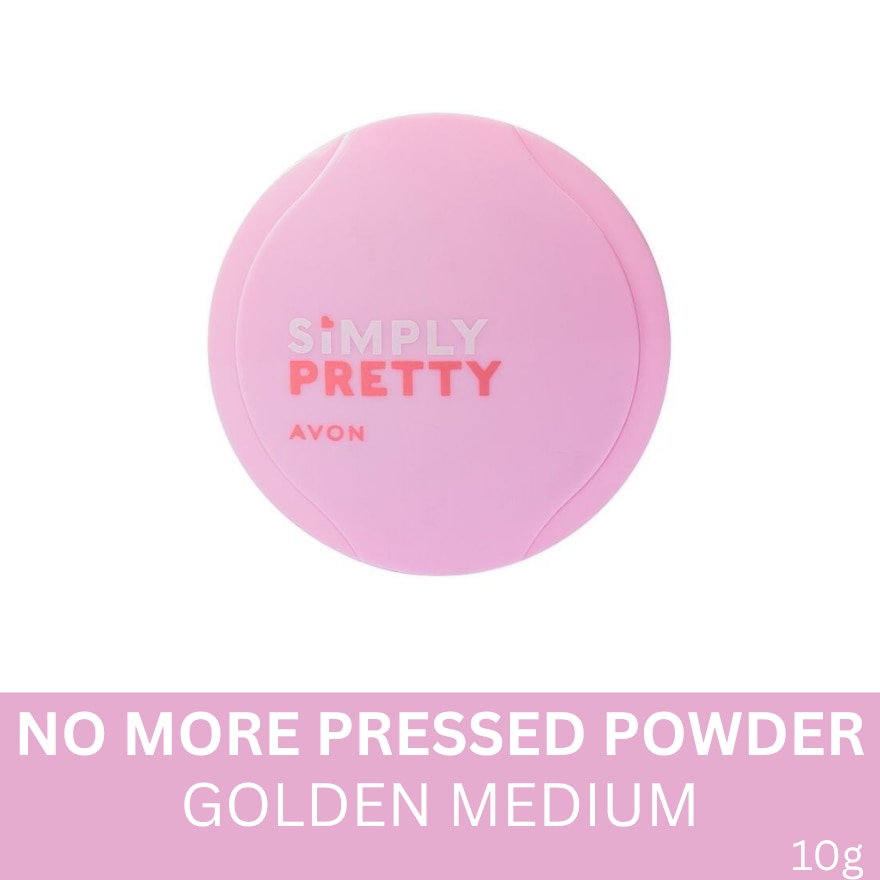AVON Simply Pretty Shine No More Pressed Powder Golden Medium 10g