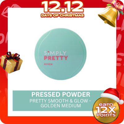 AVON AVON Simply Pretty Smooth & Glow Pressed Powder Golden Medium 10g