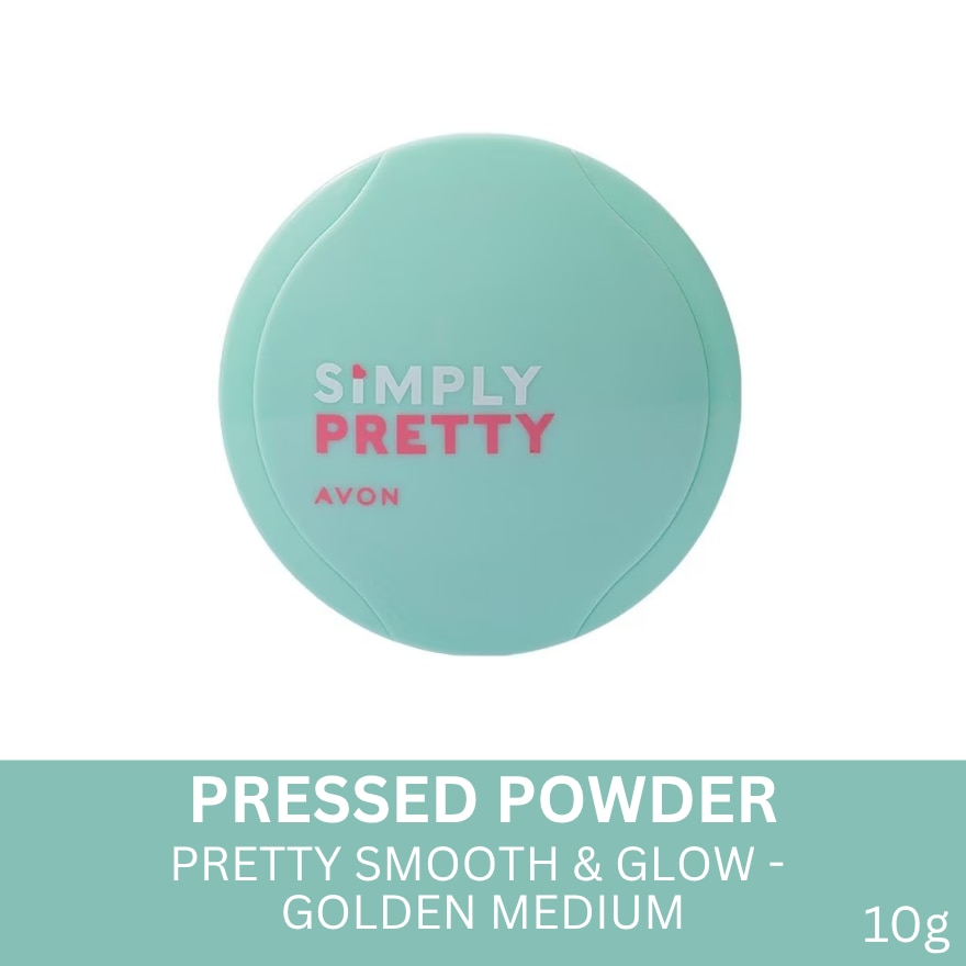 AVON Simply Pretty Smooth & Glow Pressed Powder Golden Medium 10g