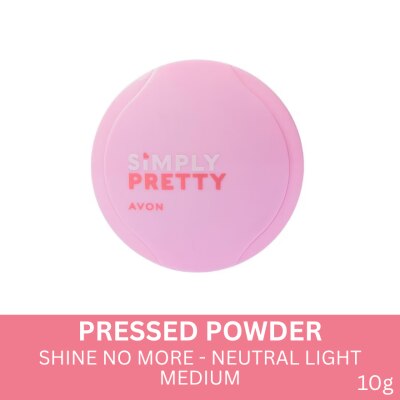 AVON AVON Simply Pretty Shine No More Pressed Powder Neutral Light Medium 10g