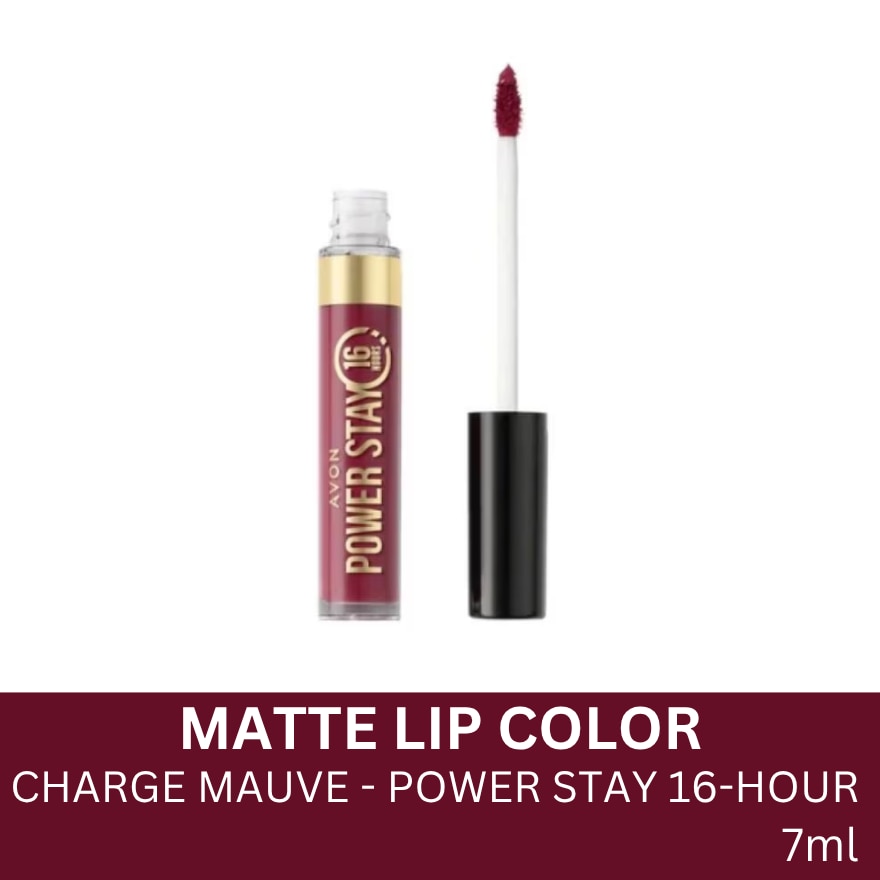 AVON Power Stay 16 Hour Matte Lip Color In Charge Mauve 7ml