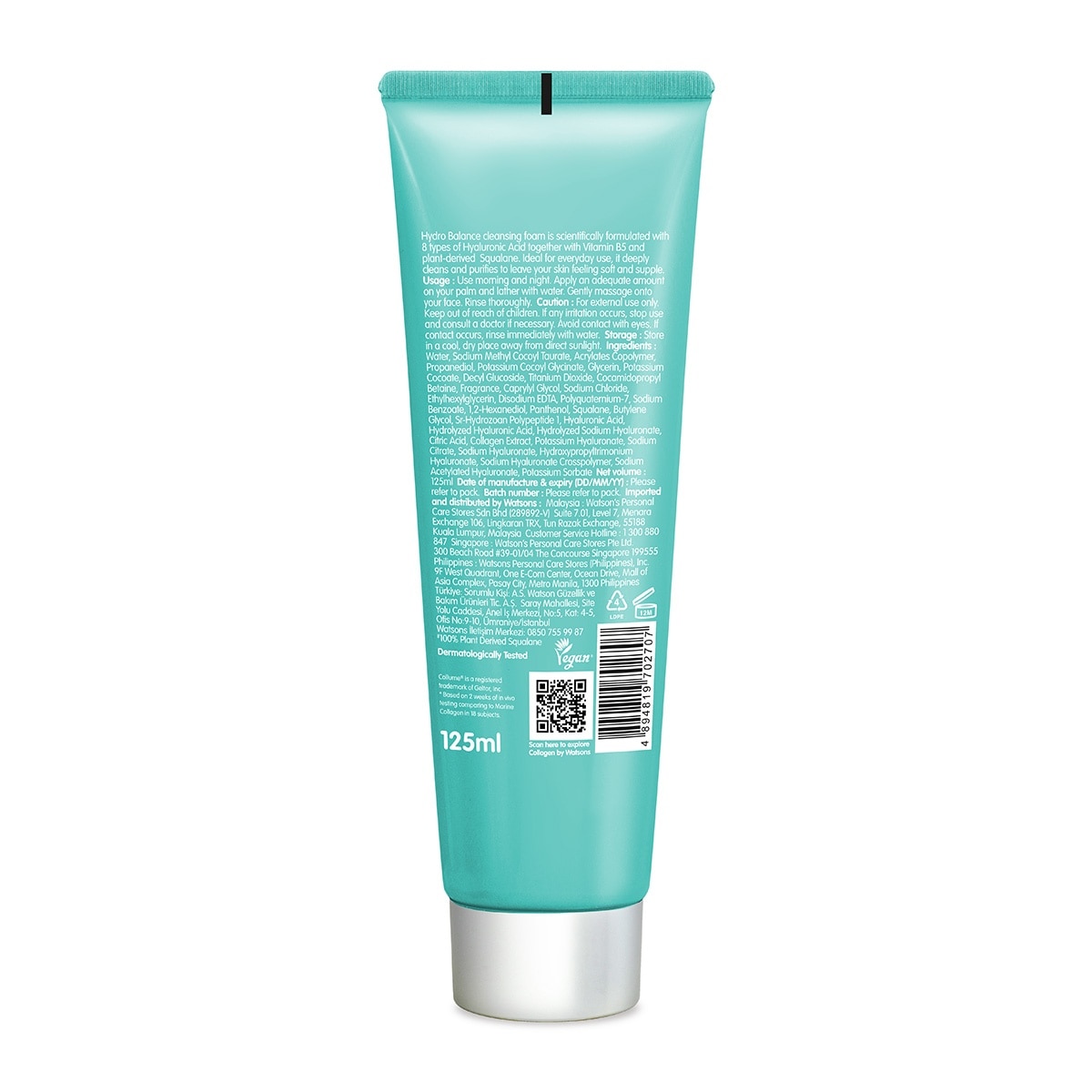 WATSONS Collagen Hydro Balance Cleansing Foam 125ml