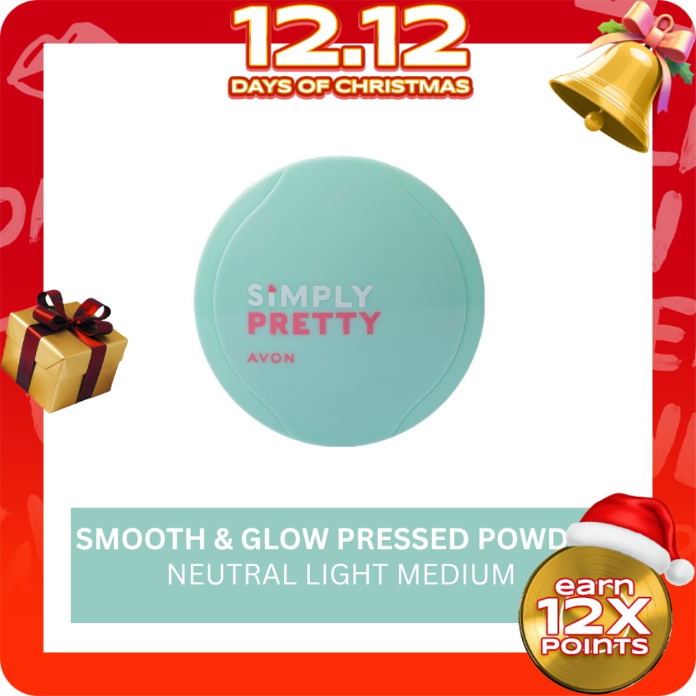 AVON Simply Pretty Smooth & Glow Pressed Powder Neutral Light Medium 10g