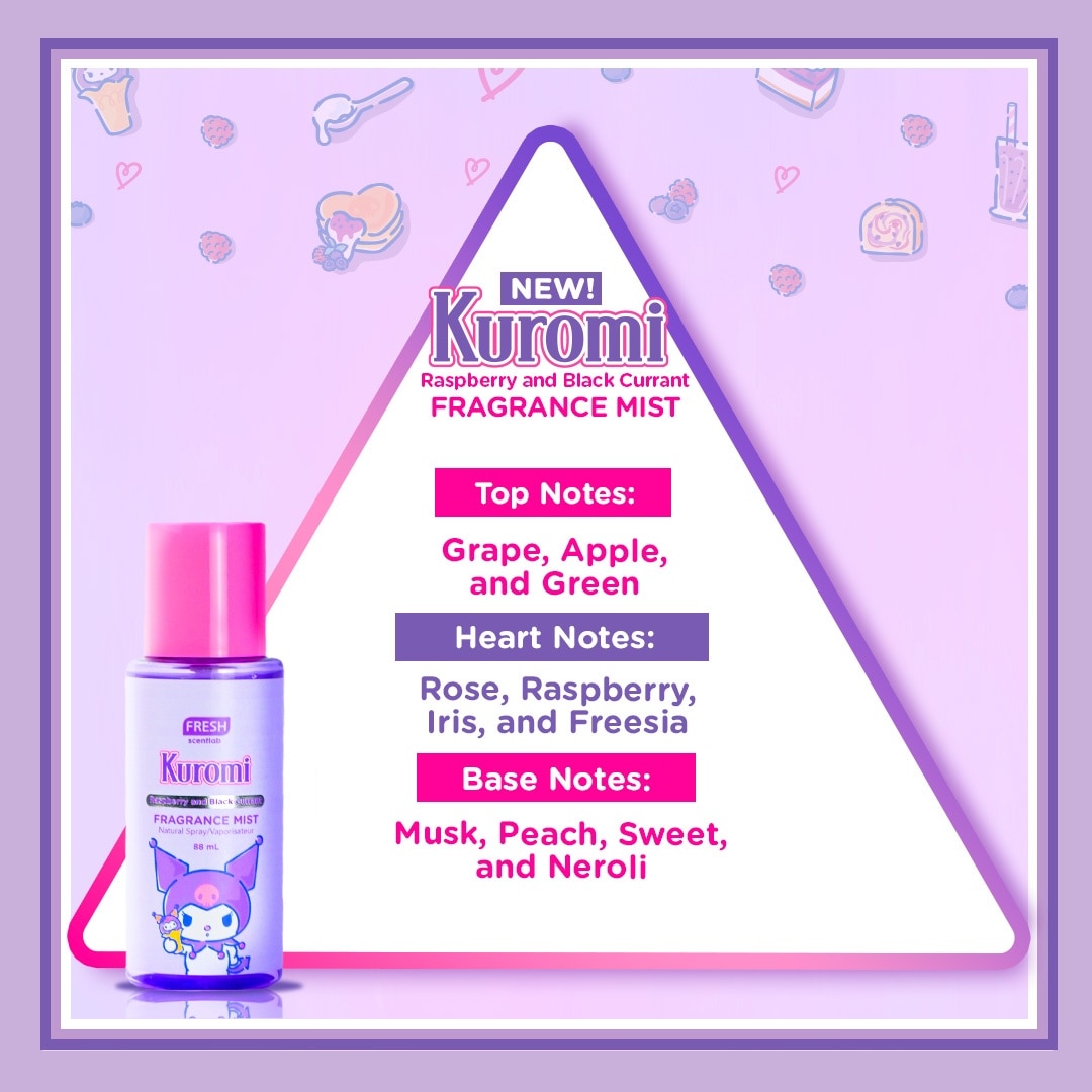 FRESH Sanrio Raspberry and Blackcurrant Fragrance Mist 88mL