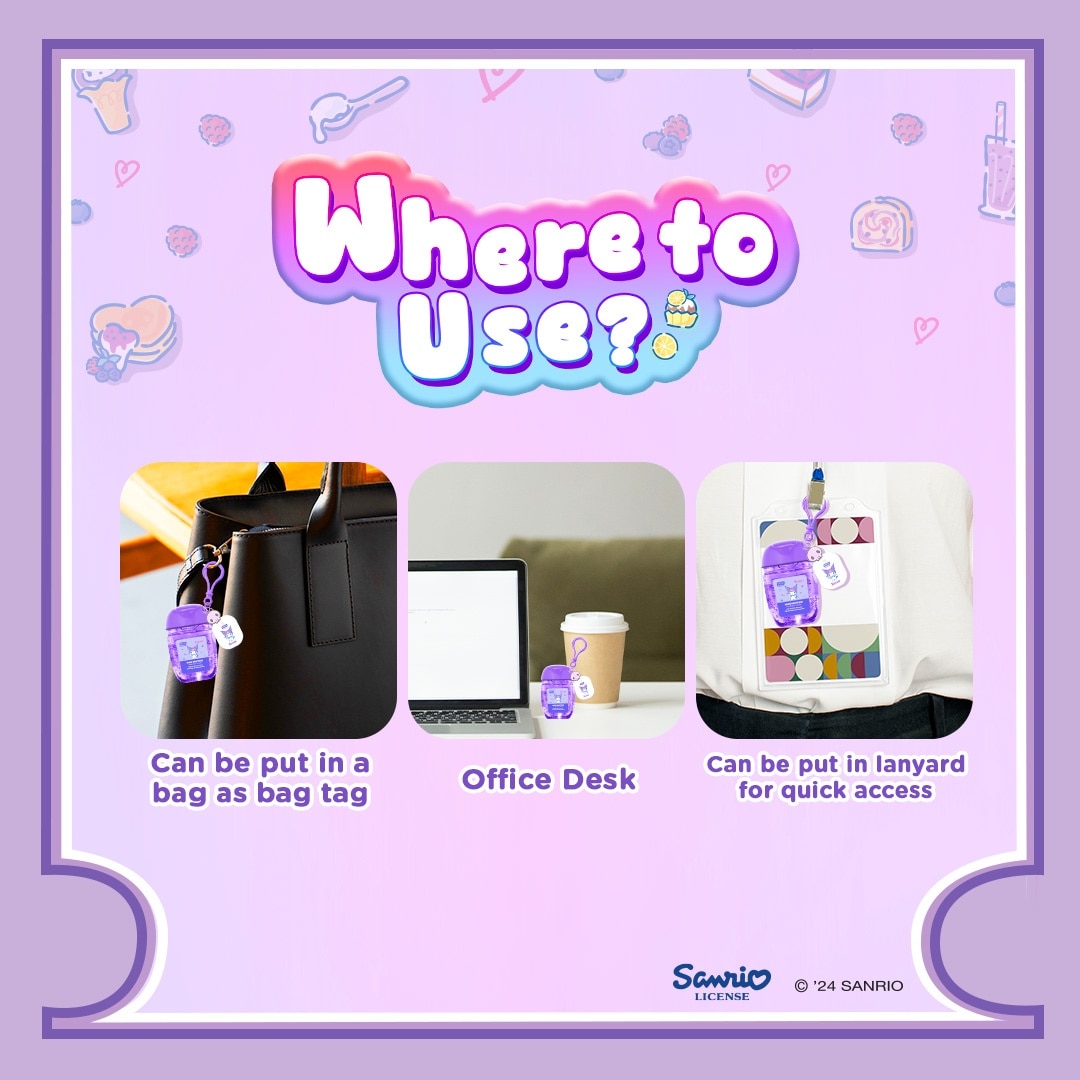 FRESH with Sanrio Kuromi Hand Sanitizer 30mL