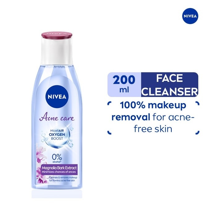 NIVEA Face Cleanser Acne Care Oxygen Boost Micellar Water 0% 200ml