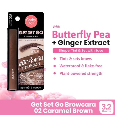 CATHY DOLL - CATHY DOLL Get Set Go Browcara # 3.2g - 02 Caramel Brown