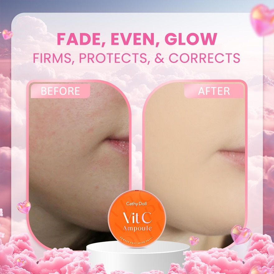 CATHY DOLL Vit C Ampoule Powder Pact SPF50 PA+++ 03 Medium Beige image