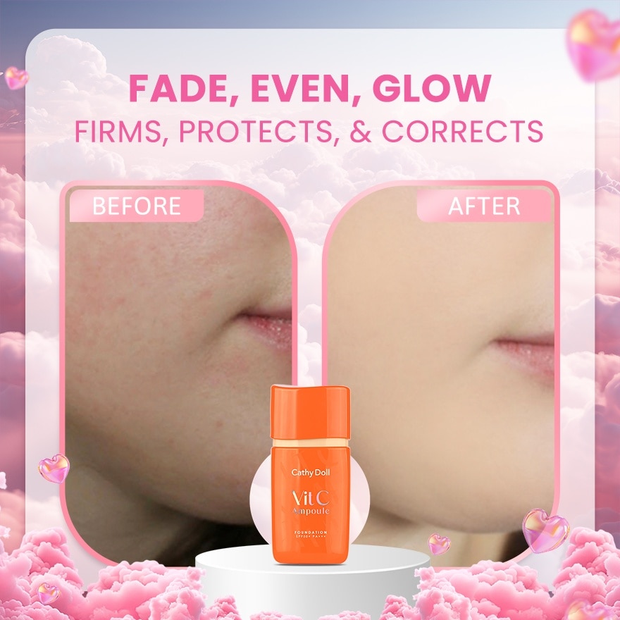 CATHY DOLL Vit C Ampoule Foundation SPF50 PA+++ #02 Light Beige image