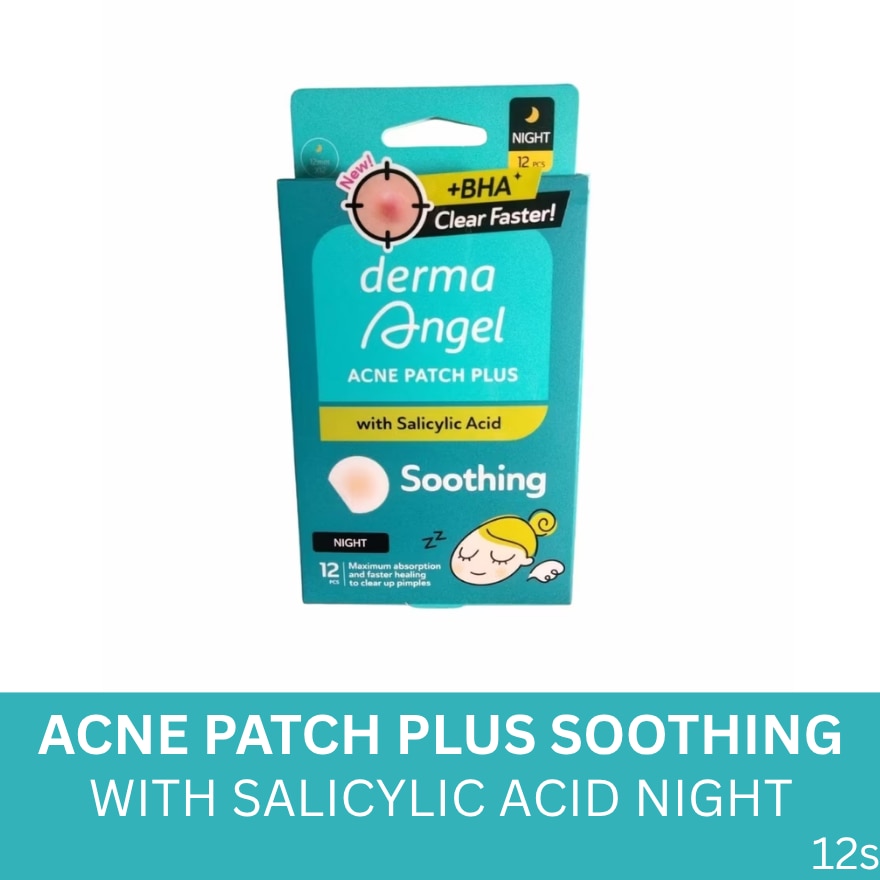 DERMA ANGEL Acne Patch Plus With Salicylic Acid Night 12s
