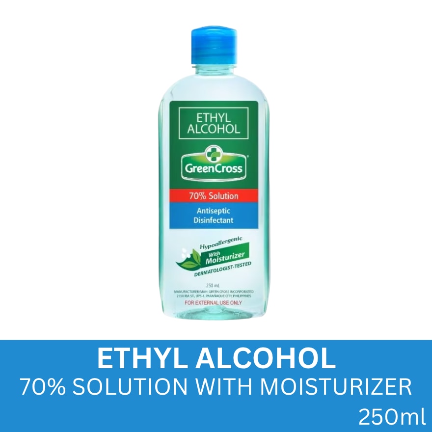 GREEN CROSS Alcohol 70% Ethyl w/ Moisturizer 250ml