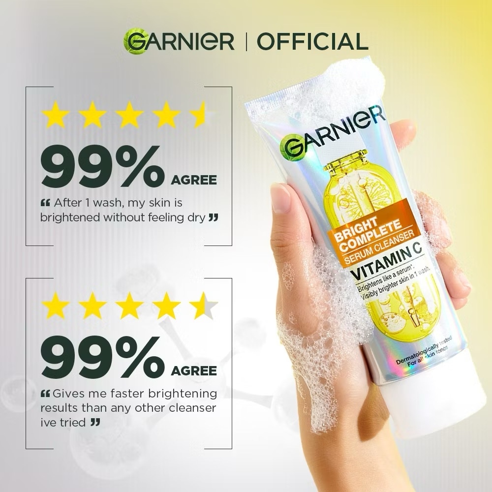 GARNIER Bright Complete Vitamin C Serum Cleanser 100ml image