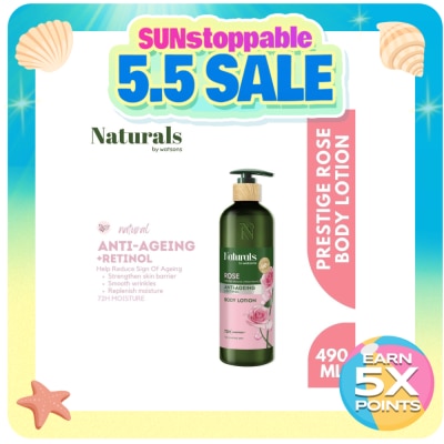 NATURALS WS - WATSONS NATURALS ROSE BODY LOTION 490ML