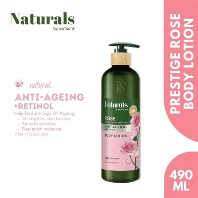 NATURALS WS - WATSONS NATURALS ROSE BODY LOTION 490ML
