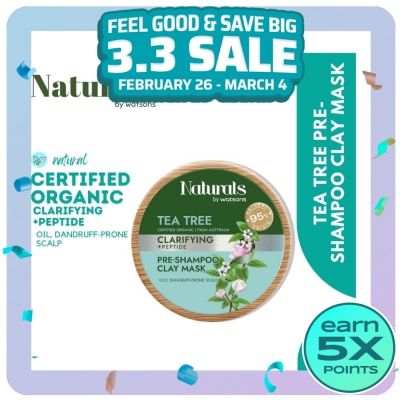NATURALS WS WATSONS NATURALS Tea Tree Shampoo Clay Mask 150g
