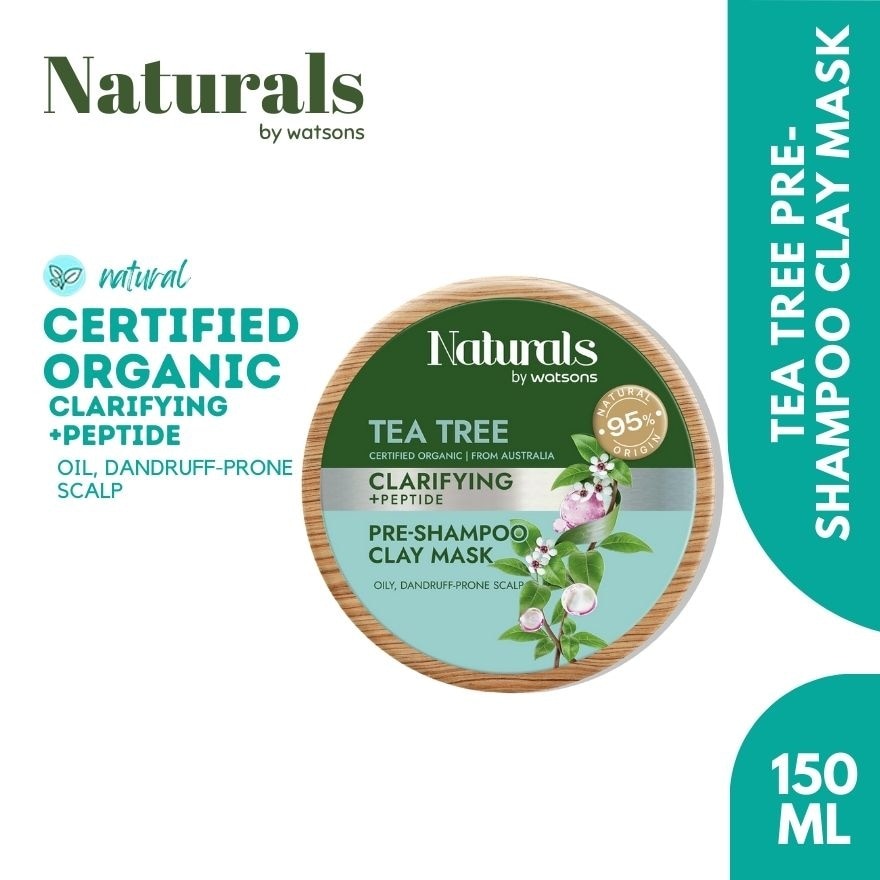 WATSONS NATURALS Tea Tree Shampoo Clay Mask 150g