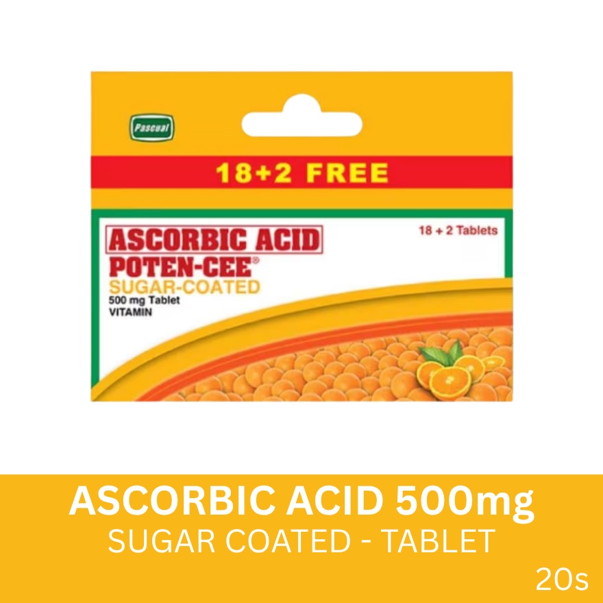 POTENCEE Ascorbic Acid Sugar Coated 18 + 2 Promo Pack