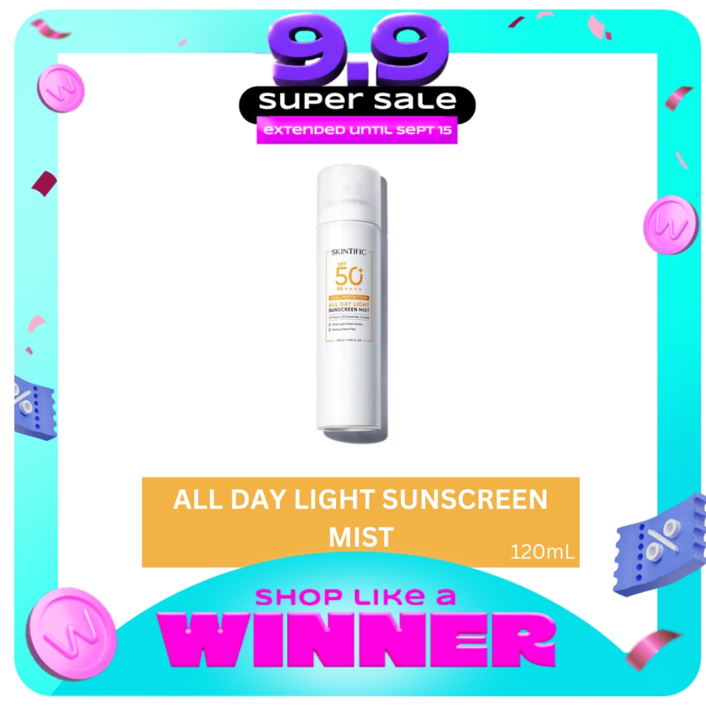 SKINTIFIC All Day Light Sunscreen Mist 120ml image
