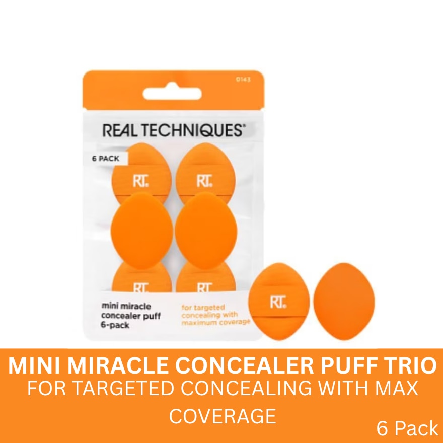 REAL TECHNIQUES Mini Miracle Concealer Puff 6s