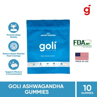 GOLI GOLI Nutrition Ashwagandha Gummies 10s