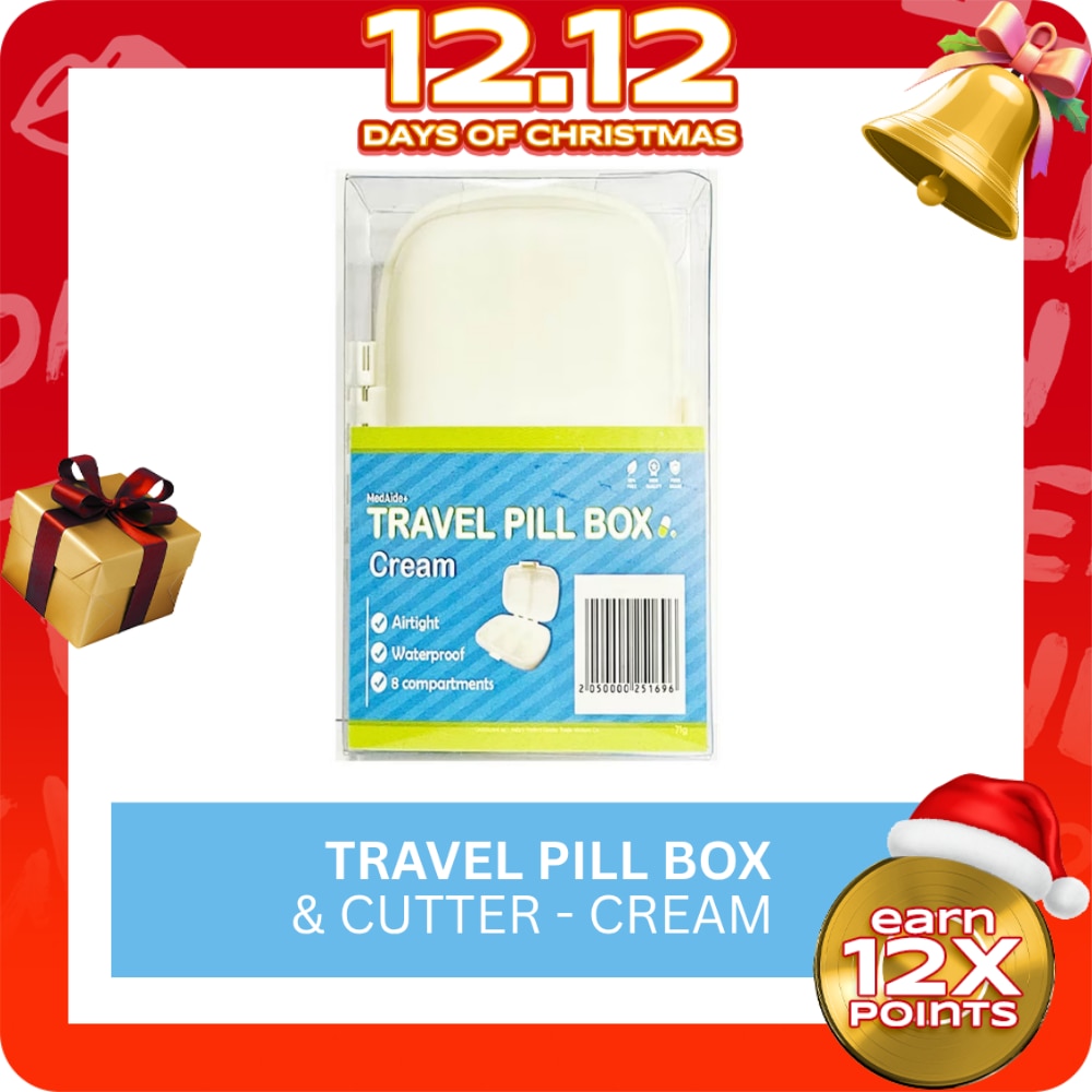 MEDAIDE Travel Pill Box - Cream