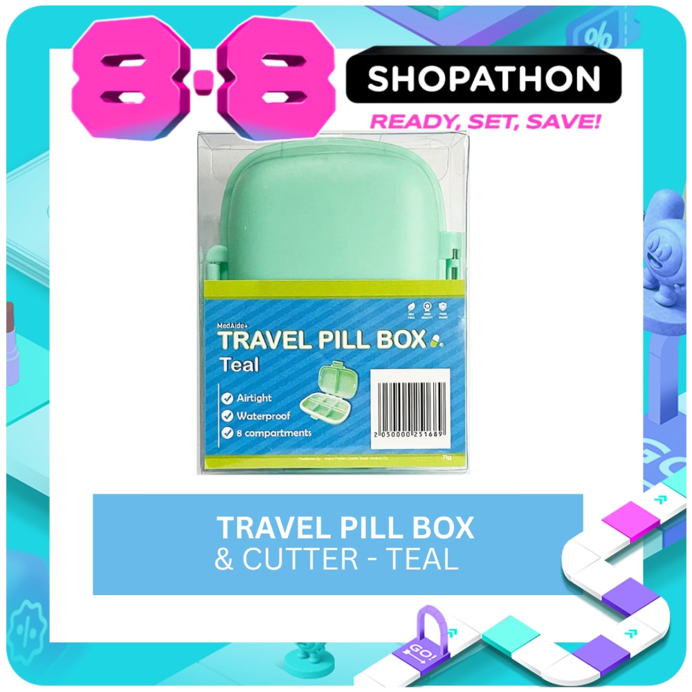 MEDAIDE Travel Pill Box - Teal image