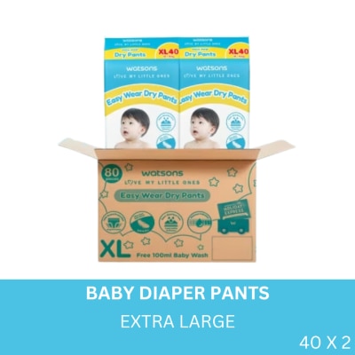 WATSONS WATSONS Baby Diaper Pants Extra Large 40 x 2 Per Carton