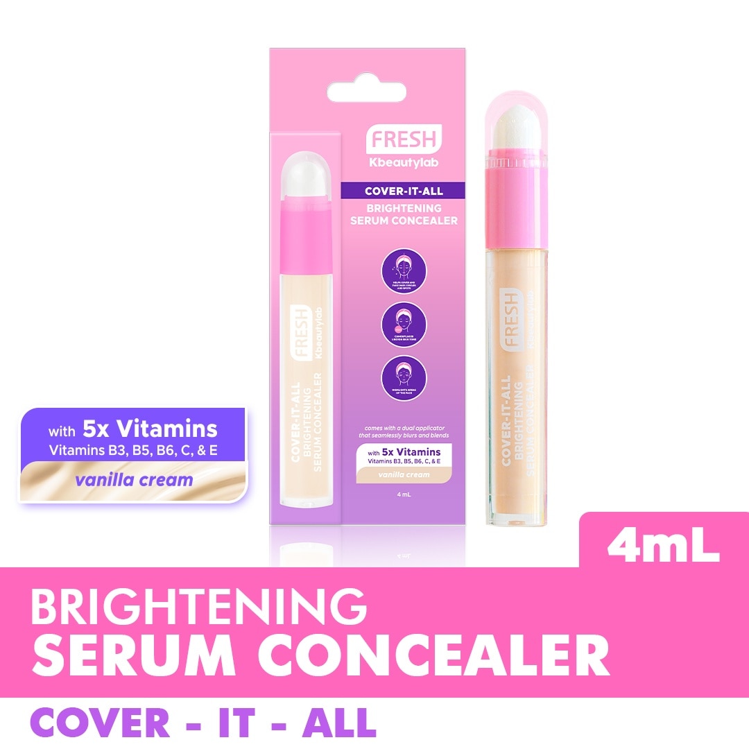 FRESH Kbeautylab Cover-It-All Brightening Serum Concealer Vanilla Cream 4mL