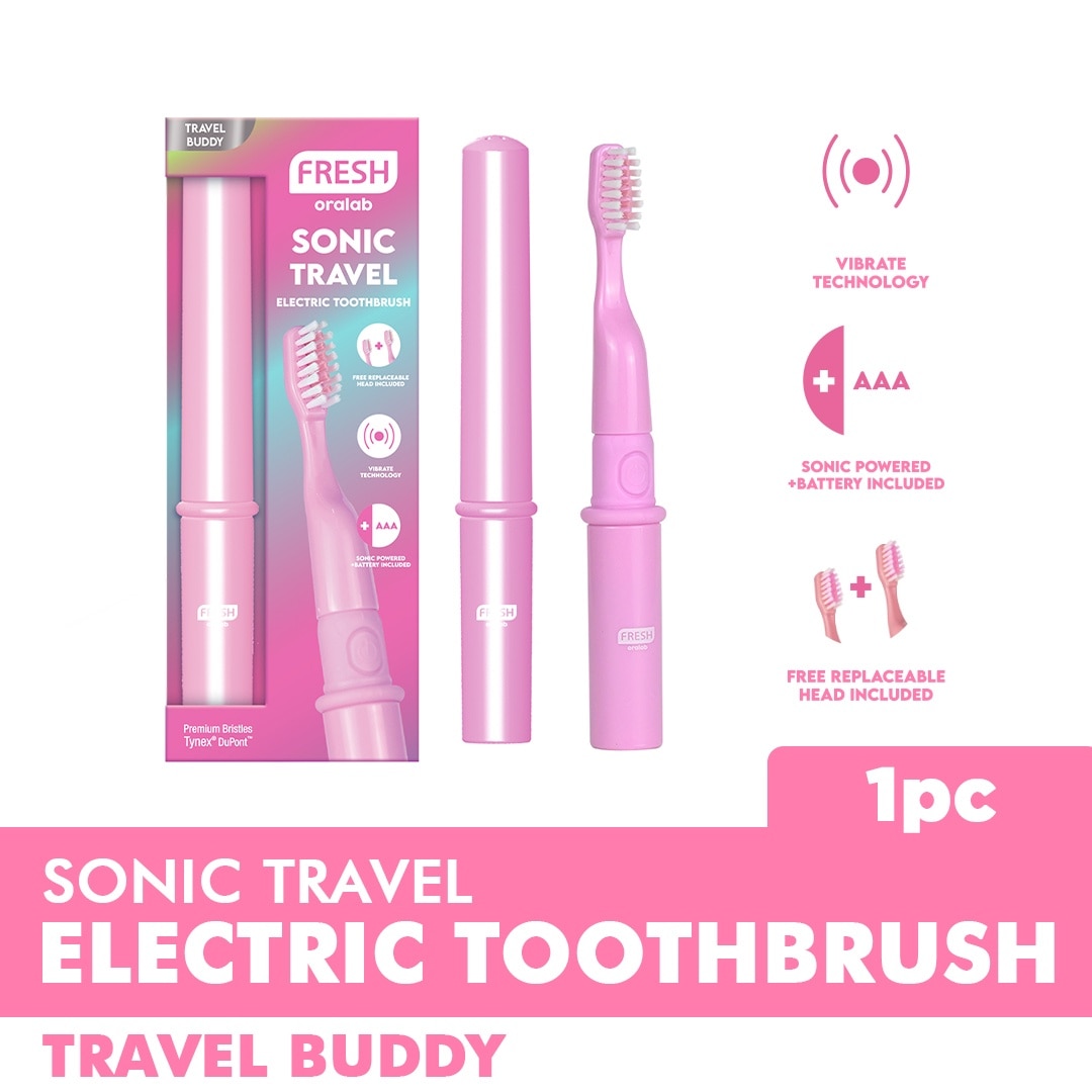 FRESH Oralab Sonic Travel Electric Toothbrush Pink