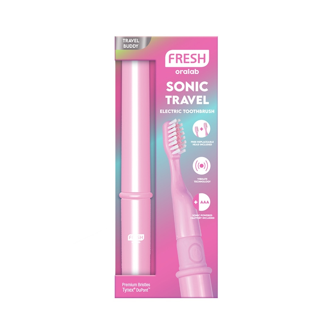 FRESH Oralab Sonic Travel Electric Toothbrush Pink