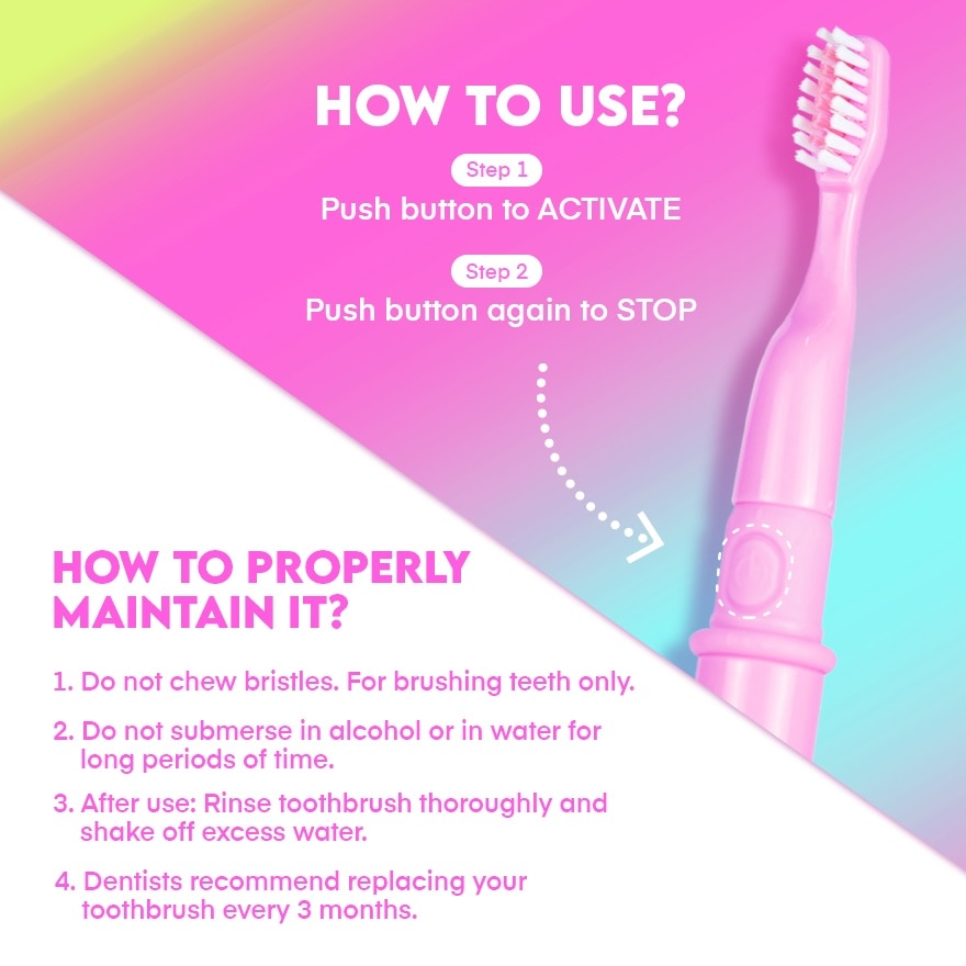 FRESH Oralab Sonic Travel Electric Toothbrush Pink