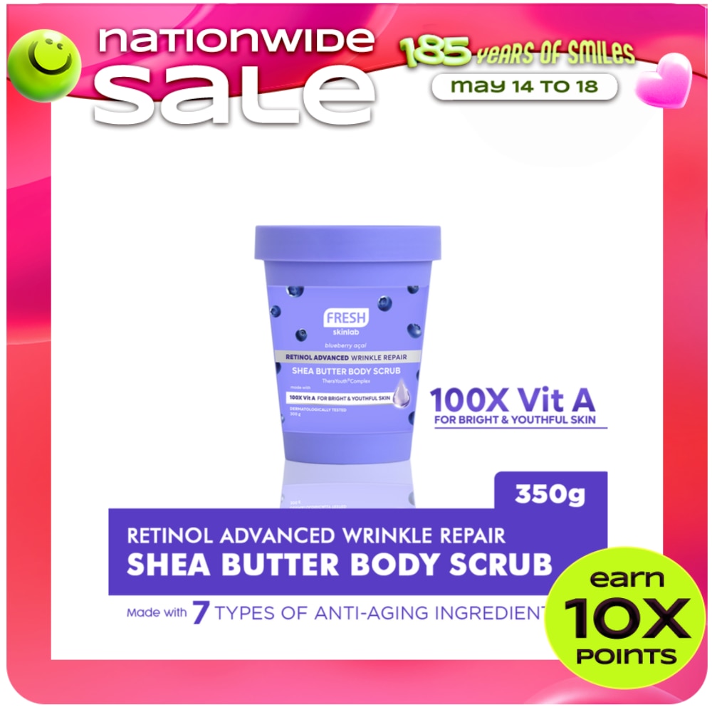Fresh Skinlab Retinol Advanced Wrinkle Repair Shea Butter Body Scrub 300g