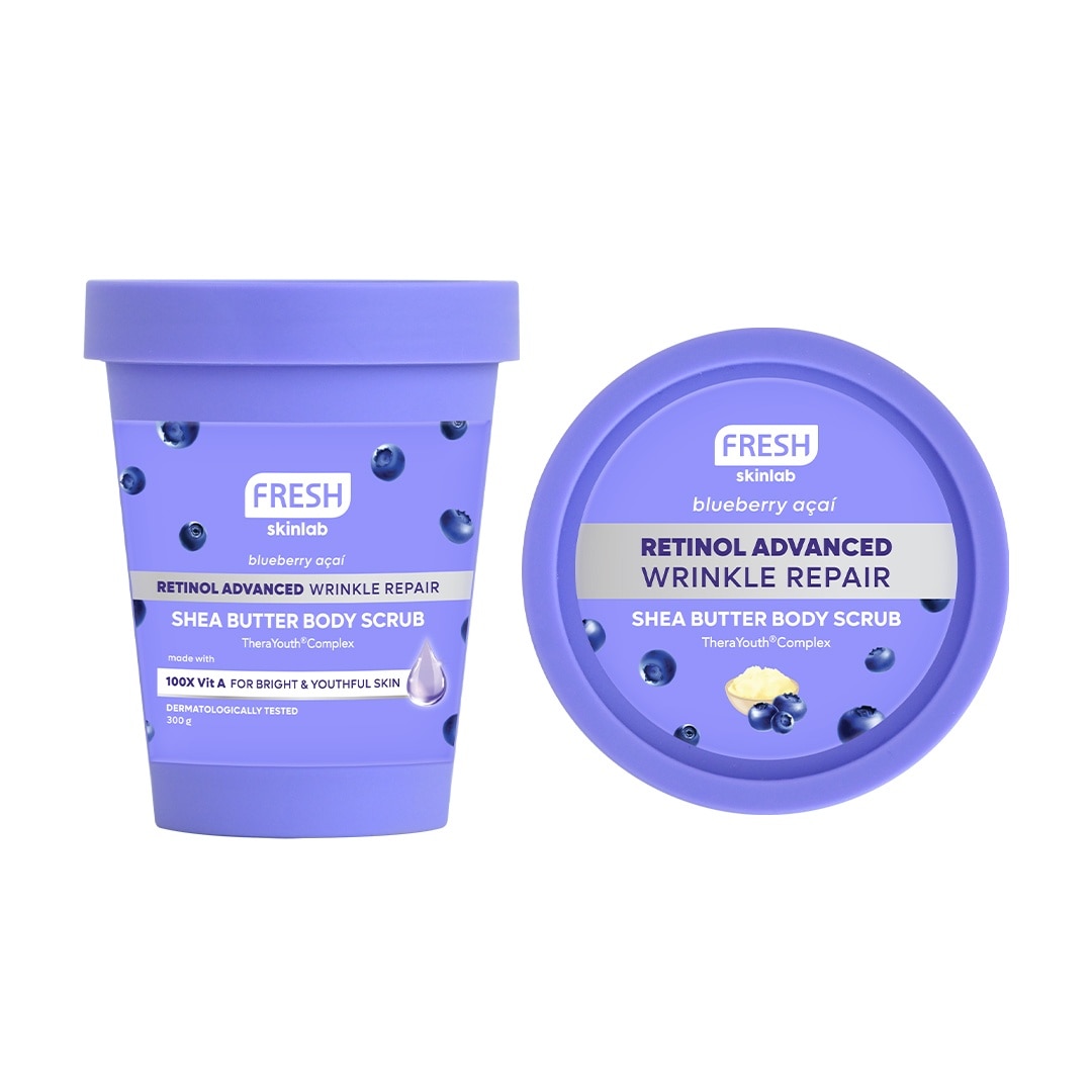 Fresh Skinlab Retinol Advanced Wrinkle Repair Shea Butter Body Scrub 300g