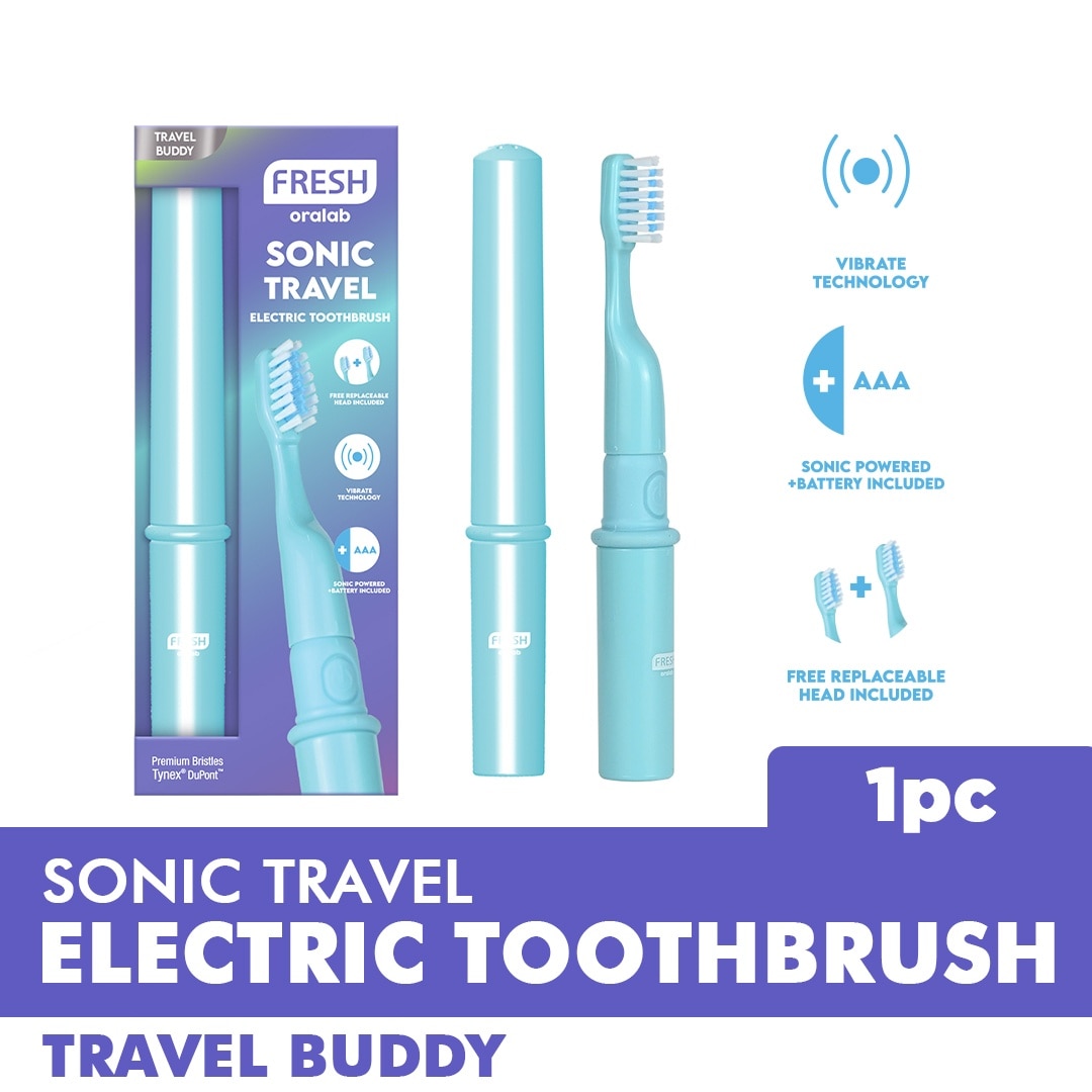 FRESH Oralab Sonic Travel Electric Toothbrush Blue