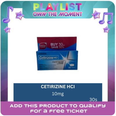 WATSONS GENERICS - WATSONS Cetirizine 10mg 30s