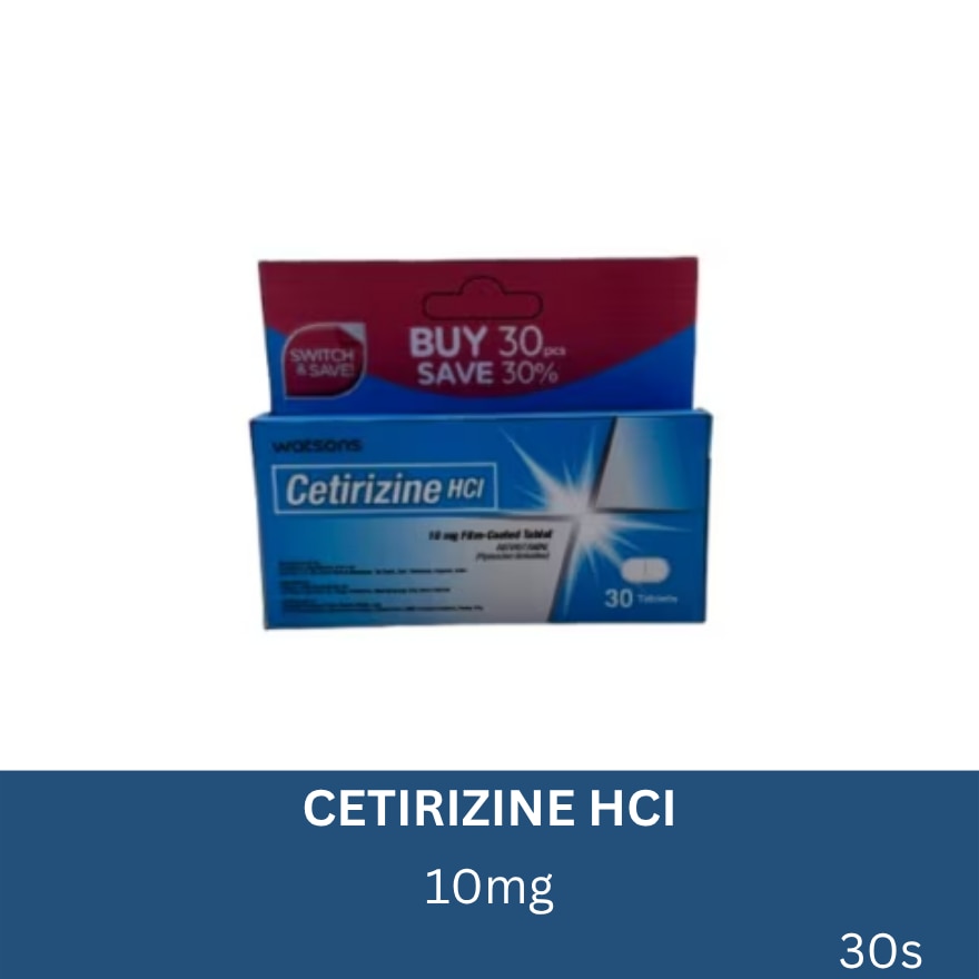 WATSONS Cetirizine 10mg 30s
