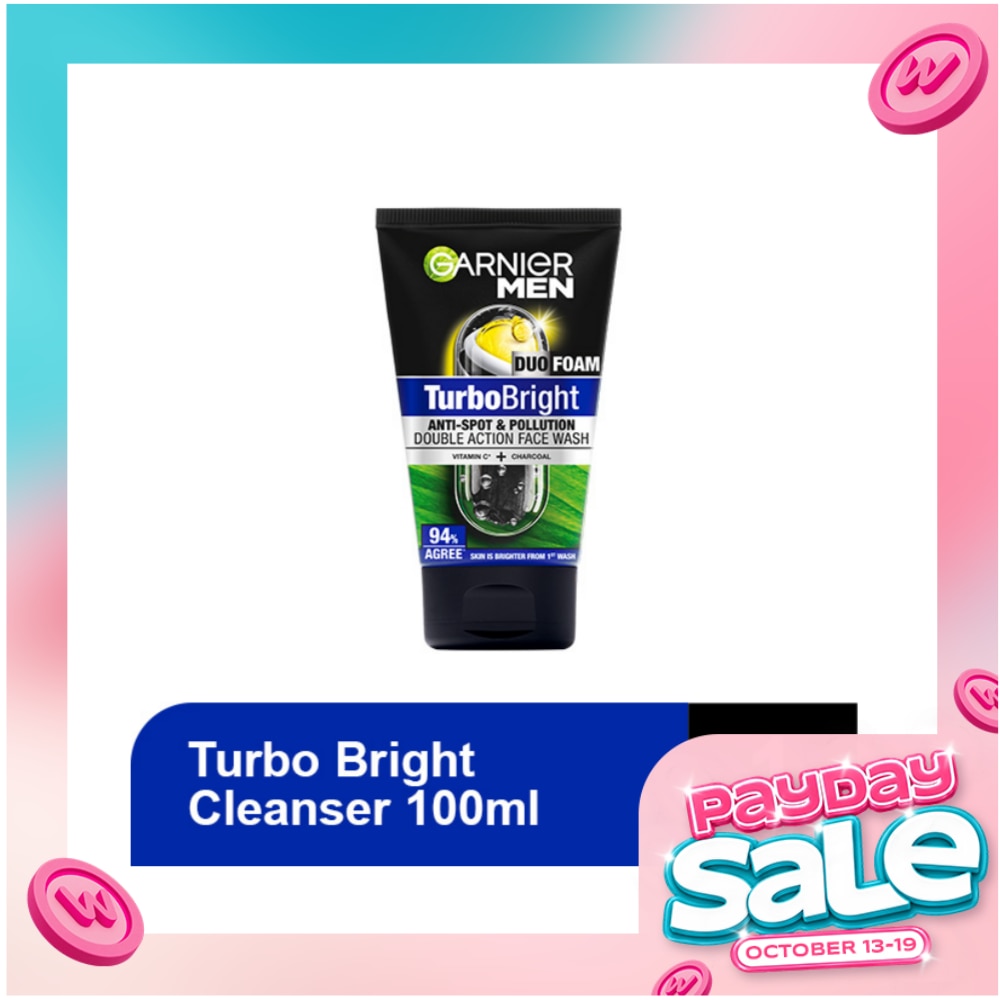 GARNIER Men TurboBright Cleanser 100ml image