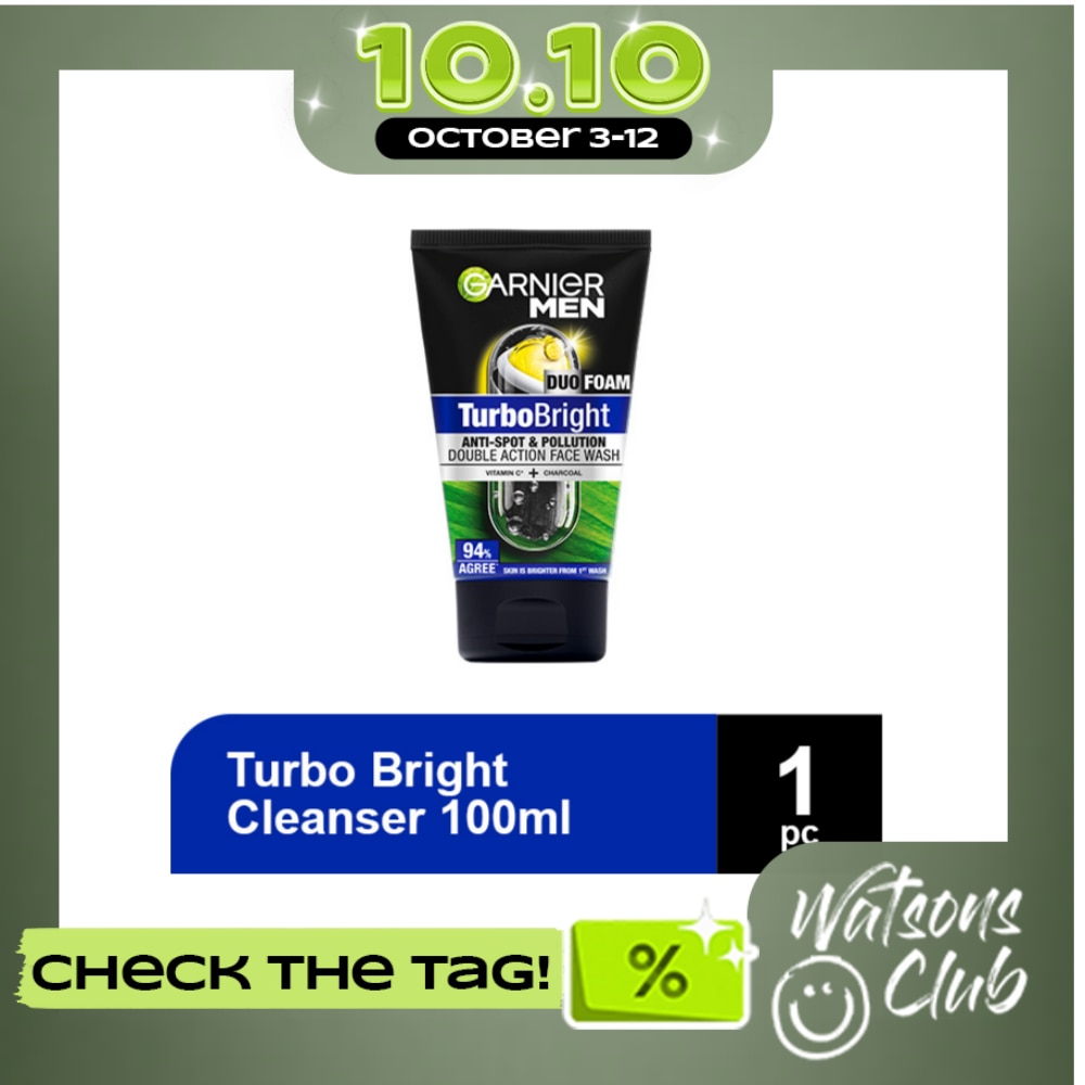 GARNIER Men TurboBright Cleanser 100ml image