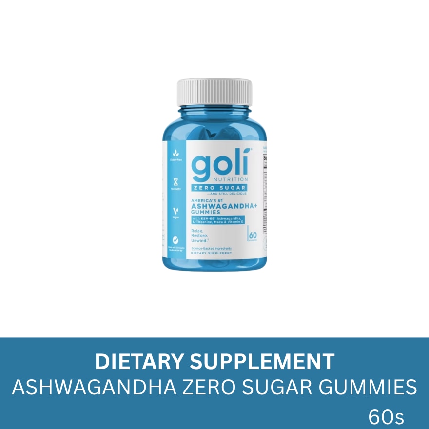 GOLI Ashwagandha Zero Sugar 60gummies