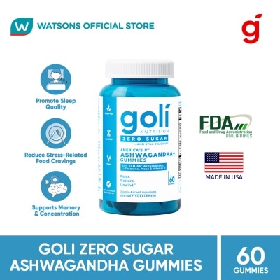 GOLI GOLI Ashwagandha Zero Sugar 60gummies