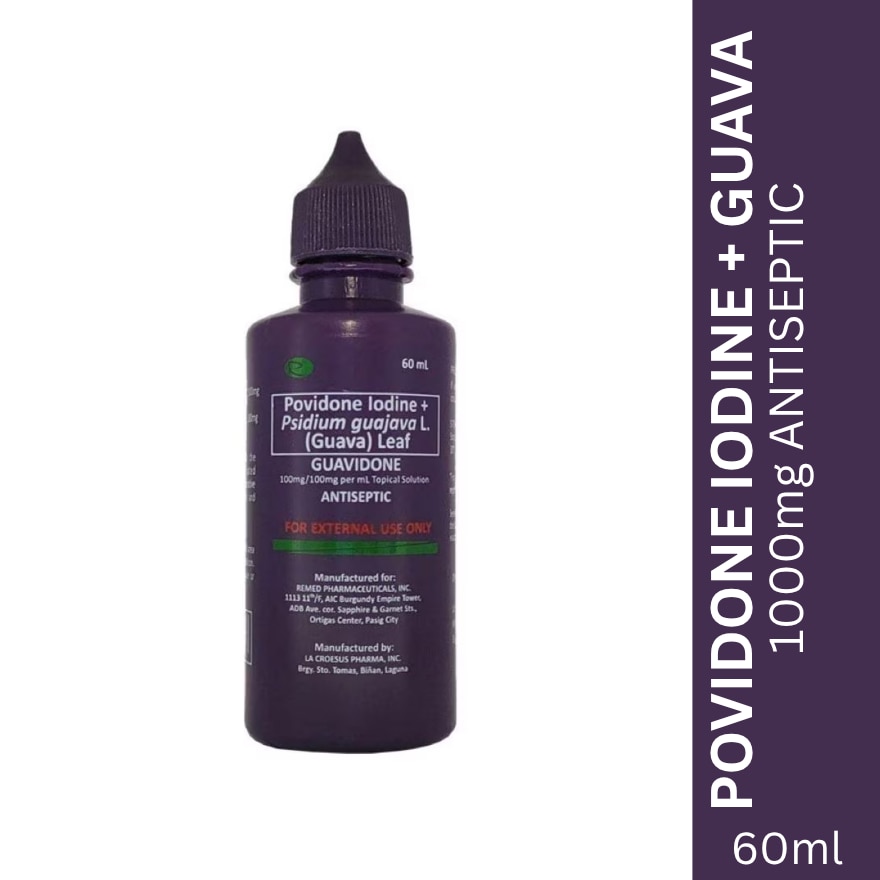 GUAVIDONE Povidone Iodine + Psidium Guajava L. (Guava) Leaf 60ml