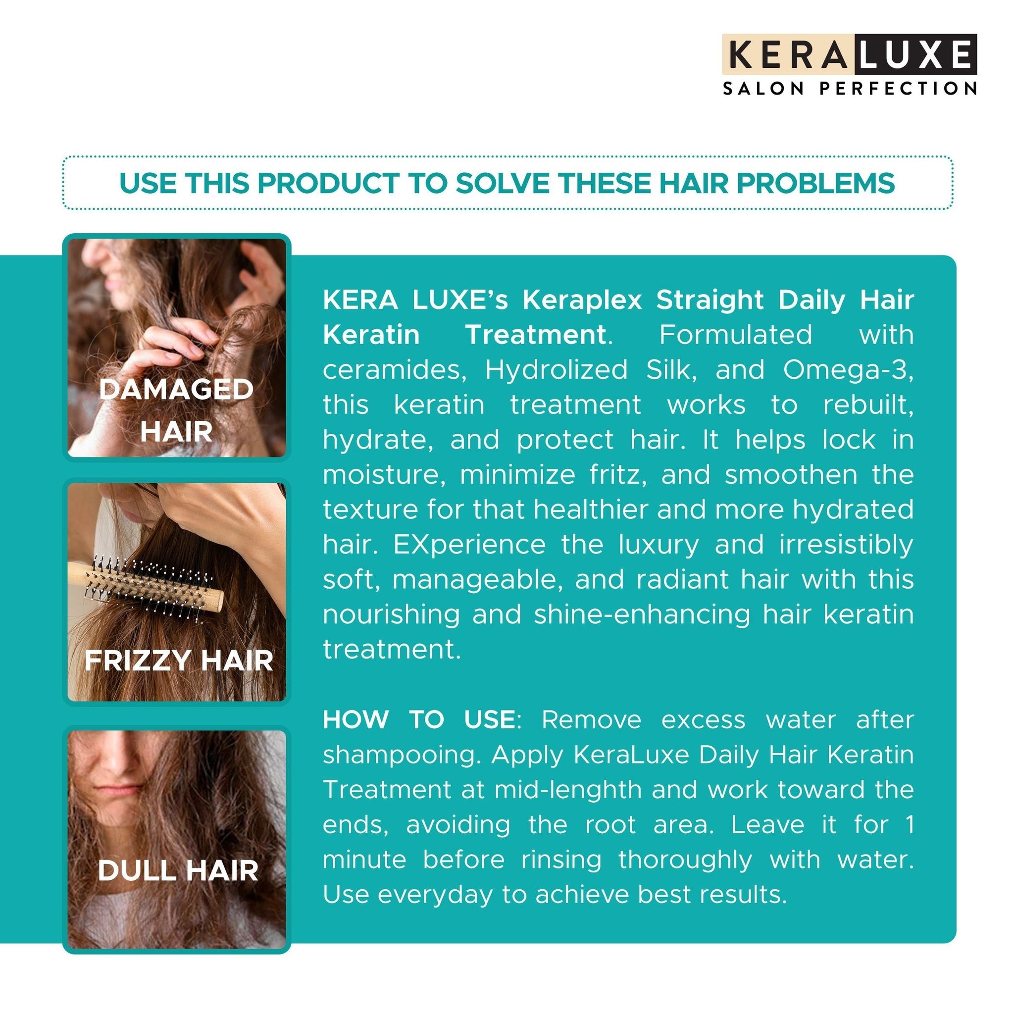 KERA LUXE KERA LUXE Keraplex Straight Daily Keratin Treatment 700ml Buy2 Get 50% off
