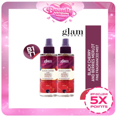 GLAMWORKS - GLAMWORKS Black Cherry And Berries Merlot Fine Fragrance Mist 150ml