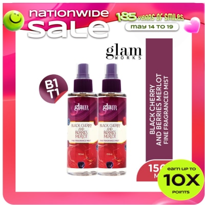 GLAMWORKS - GLAMWORKS Black Cherry And Berries Merlot Fine Fragrance Mist 150ml