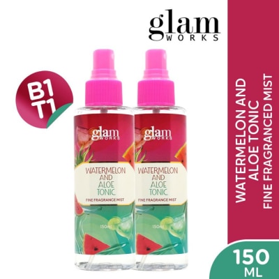 GLAMWORKS - GLAMWORKS Watermelon and Aloe Tonic Fine Fragrance Mist 150ml