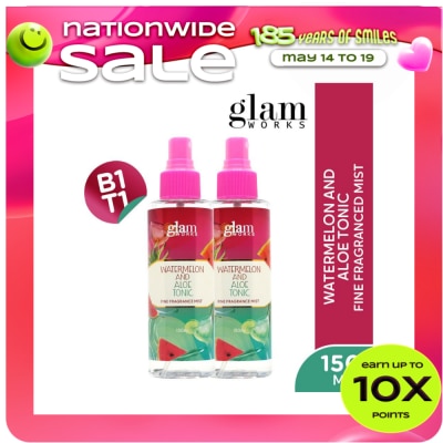 GLAMWORKS - GLAMWORKS Watermelon and Aloe Tonic Fine Fragrance Mist 150ml