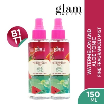GLAMWORKS GLAMWORKS Watermelon and Aloe Tonic Fine Fragrance Mist 150ml