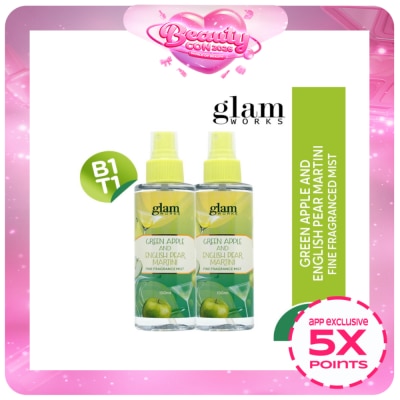 GLAMWORKS - GLAMWORKS Green Apple and English Pear Martini Fine Fragrance Mist 150ml