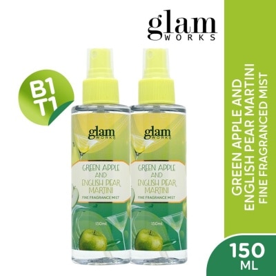 GLAMWORKS GLAMWORKS Green Apple and English Pear Martini Fine Fragrance Mist 150ml